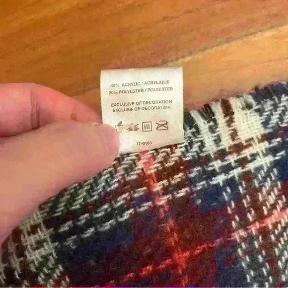 Scarf Great North Double Side Chunky Navy & Red Plaid Large Winter  Scarf. - Picture 9 of 13